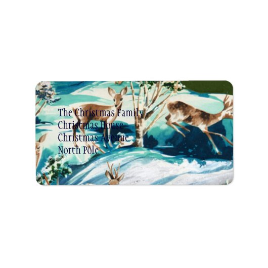 Scrapbook Deer Adressaufkleber (Vorne)