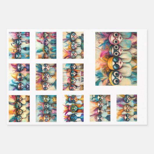 Scrapbook Designs Wackadoodle Vibranred Geschenkpapier Set (Vorderseite)