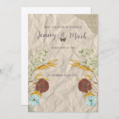 Scrapbook Hochzeitseinladung Einladung (Vorne/Hinten)