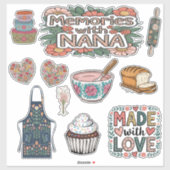 Scrapbook Nana Custom-Cut Vinyl Sticker (Blatt)
