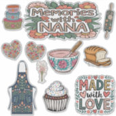 Scrapbook Nana Custom-Cut Vinyl Sticker (Vorderseite)