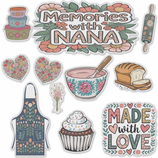 Scrapbook Nana Custom-Cut Vinyl Sticker (Vorderseite)