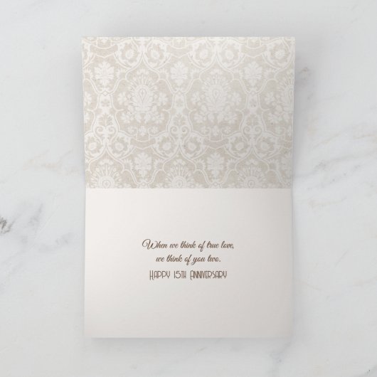 Scrapbook on Damask für 15 Jahre Karte (Innenseite)