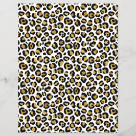 Scrapbook Paper aus schwarzem Gold-Leopard-Spots