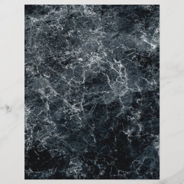 Scrapbook Paper aus schwarzem Marmor (Vorderseite)