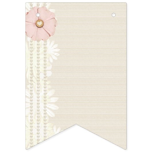 Scrapbook Paper Beige Wimpelkette (Zweite Fahne)