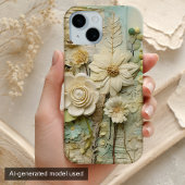 Scrapbook Paper Collage Floral 3D Case-Mate iPhone Hülle