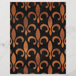 Scrapbook Paper für die Lilie Kupfer und Schwarz