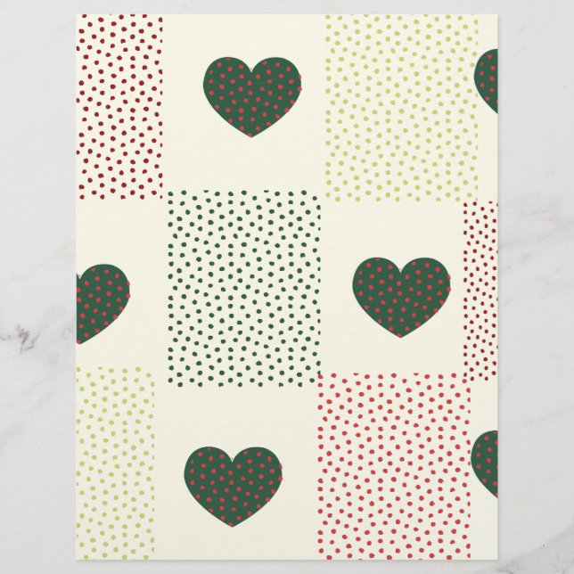 Scrapbook Paper für Herz und Fine Dots (Vorderseite)
