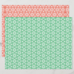 Scrapbook Paper - Hexagon und Bars in 2 Farben