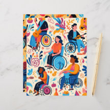 Scrapbook Paper "Menschen mit Behinderungen"