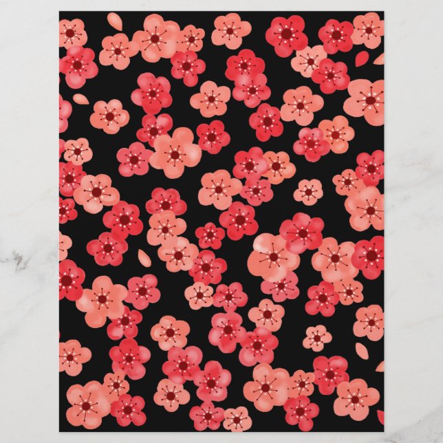 Scrapbook Paper mit Kirschblüten (Vorderseite)