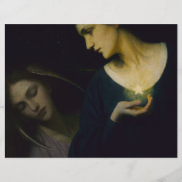 Scrapbook Paper "Night and their Daughter Sleep"