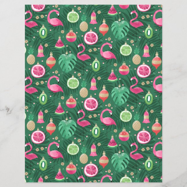 Scrapbook Paper Tropical Christmas Decorations (Vorderseite)