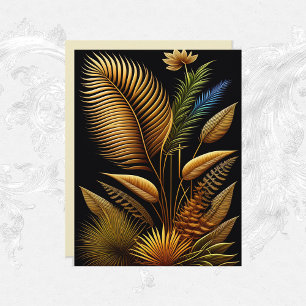 Scrapbook Paper Tropical Gold Reeds