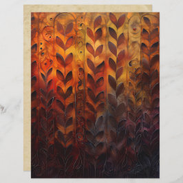 Scrapbook Paper über Herbstweine und Blätter