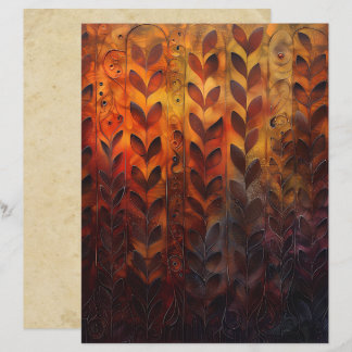 Scrapbook Paper über Herbstweine und Blätter