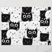 Scrapbook Paper von Black and White Kitty Flyer (Hinten)