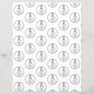 Scrapbook Paper von High Five Peace Sign Hands