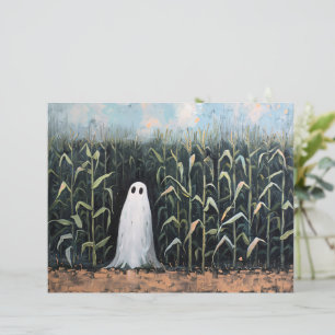 Scrapbook Paper Whimsical Ghost Mais