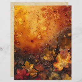 Scrapbook Paper zu Herbstlebern und -perlen