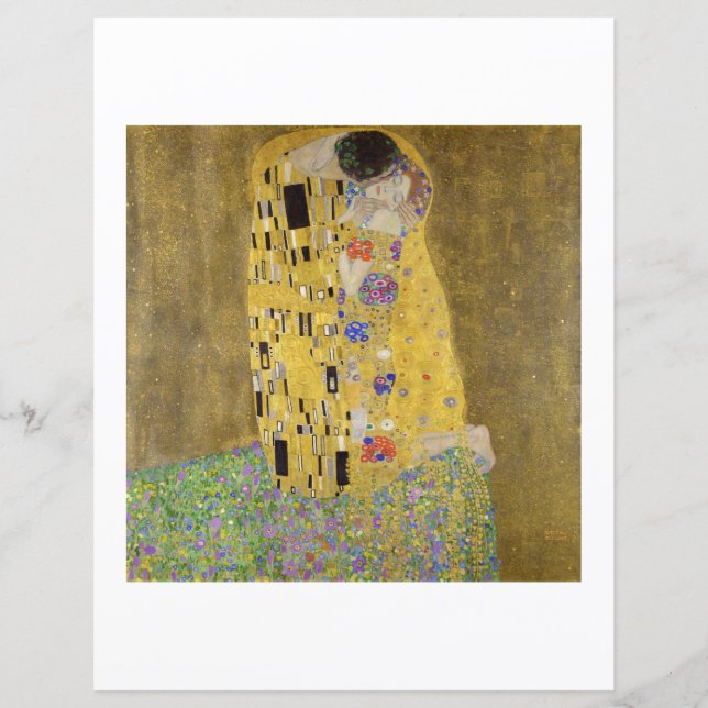 SCRAPBOOK PAPIER : GUSTAV KLIMT : THE KISS (Vorderseite)