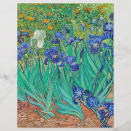 SCRAPBOOK PAPIER : VAN GOGH : IRISES : 1889