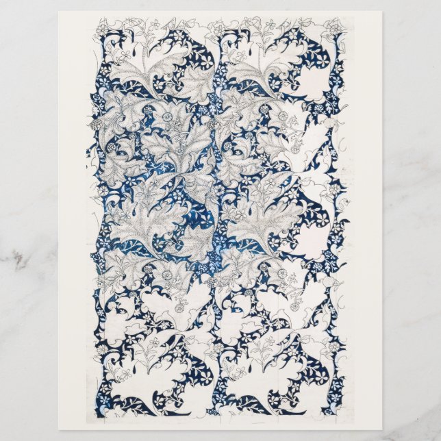 SCRAPBOOK PAPIER : WILLIAM MORRIS : WALLFLOWER (Vorderseite)