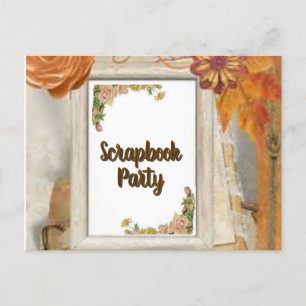 Scrapbook Party Einladungspostkarte