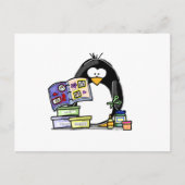 Scrapbook Penguin Postkarte (Vorderseite)