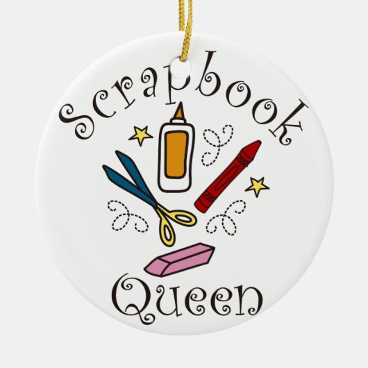 Scrapbook Queen Keramik Ornament (Vorne)