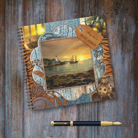 Scrapbook Style Foto Bullet Journal Notizblock