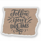 Scrapbook Style Motivation Quote Stickers Aufkleber (Vorderseite)