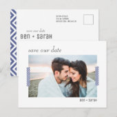 Scrapbook Tape Foto Save the Date Postkarte (Vorne/Hinten)