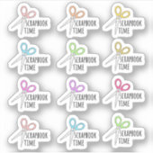 Scrapbook Time Scissors Erinnerung Bujo Planer Aufkleber (Vorderseite)