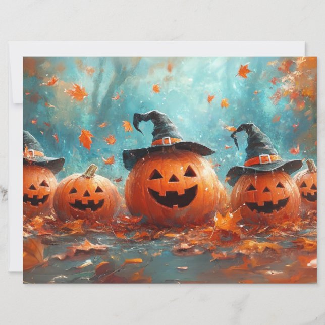 Scrapbook Whimsical Pumpkin Jack-o-Lantern (Vorderseite)