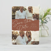 Scrapbook | Zwei Fotos Save The Date (Stehend Vorderseite)