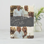 Scrapbook | Zwei Fotos Save The Date (Stehend Vorderseite)