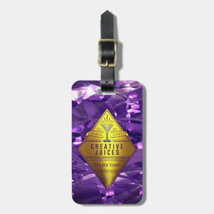 Scrapbooker Lila Foil Design "Creative Juices" Gepäckanhänger