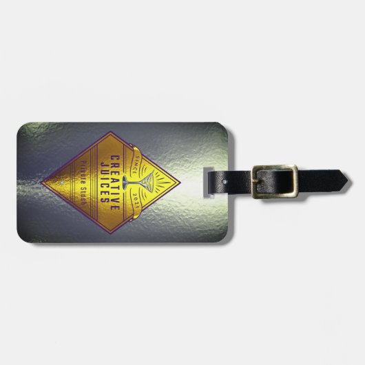 Scrapbooker Silver "Creative Juices" Gepäckanhänger (Vorderseite horizontal)