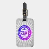 Scrapbooker Silver Medallion ’Cut Past Repeat’ Gepäckanhänger (Vorderseite vertikal)