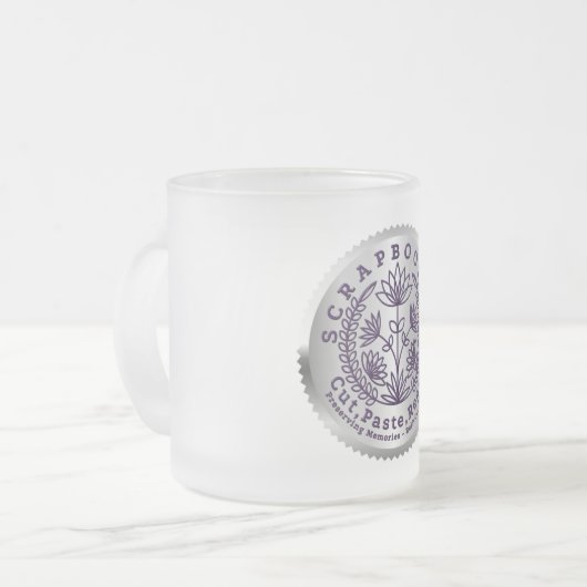 "Scrapbookers "Cut, Paste, Repeat" Mattglastasse (Vorderseite Links)