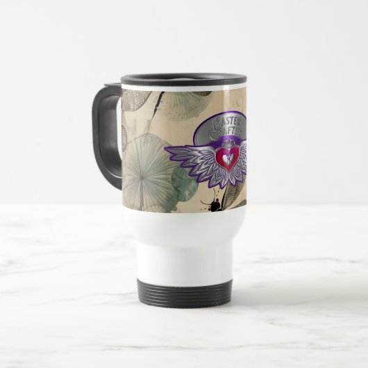 Scrapbookers Master Abzeichen Travel Mug Reisebecher (Vorderseite Links)