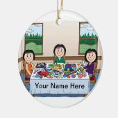 Scrapbooking- 3 Frauen Keramikornament (Links)