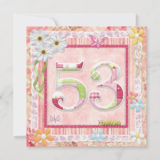 Scrapbooking 53. Geburtstag Einladung