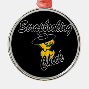 Scrapbooking Chick #4 Ornament Aus Metall