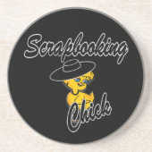 Scrapbooking Chick #4 Sandstein Untersetzer (Vorne)