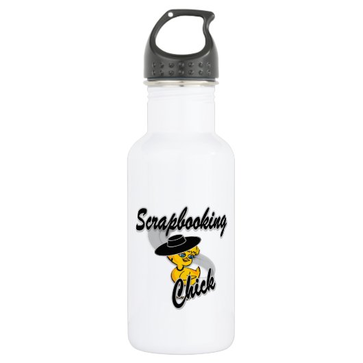 Scrapbooking Chick #4 Trinkflasche (Vorderseite)