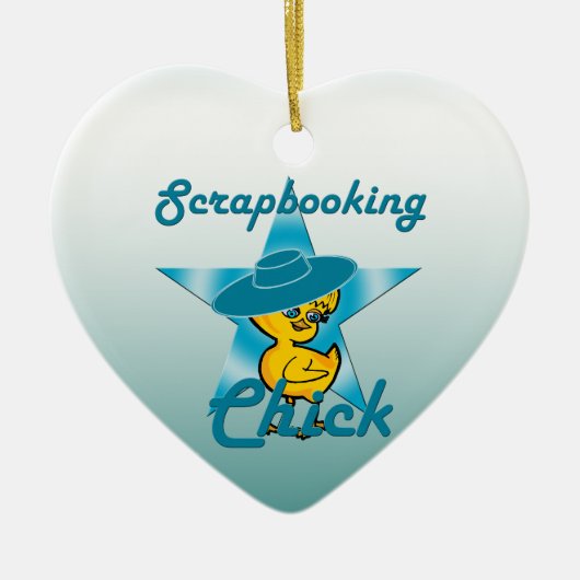 Scrapbooking Chick #7 Keramikornament (Vorne)