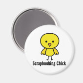 Scrapbooking Chick Magnet (Vorderseite/Rückseite)